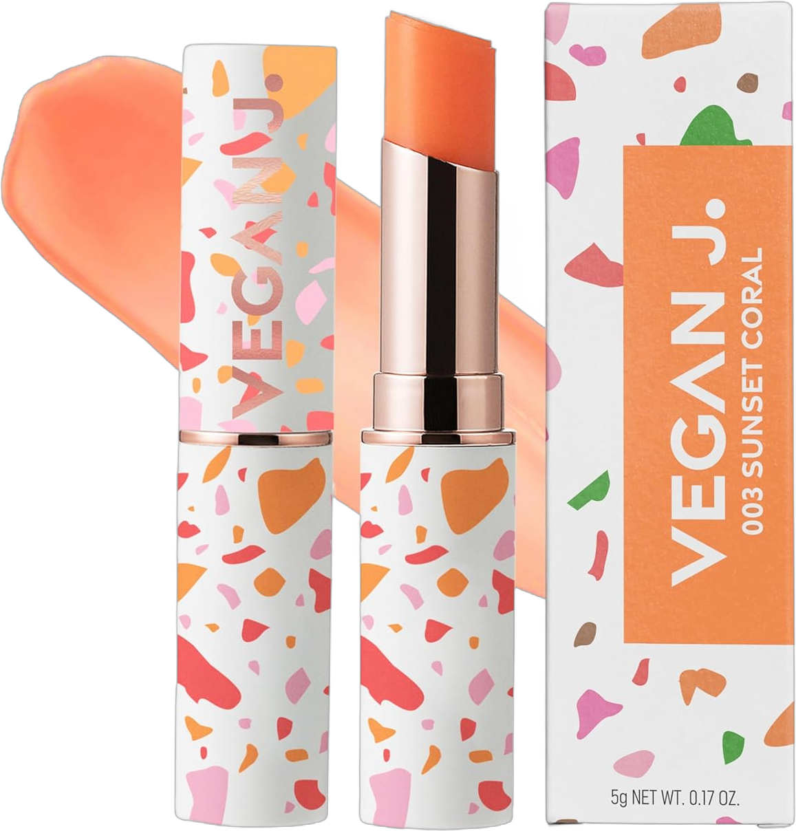 Lip Balm – Long-Lasting Hydration with Natural Color – Korean Beauty, Oasis Plant Complex, Silicone-Free, Vegan & Cruelty-Free Lip Care (003 Sunset Coral)