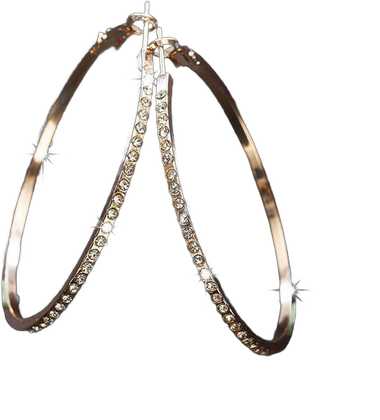 YienDoo Large Crystal Hoop Drop Dangle Earrings Vintage Rhinestones Circle Hoop Earrings Gold Lightweight Geometric Round Loop Earrings Sparkly Statement Earrings Jewelry for Women and Girls