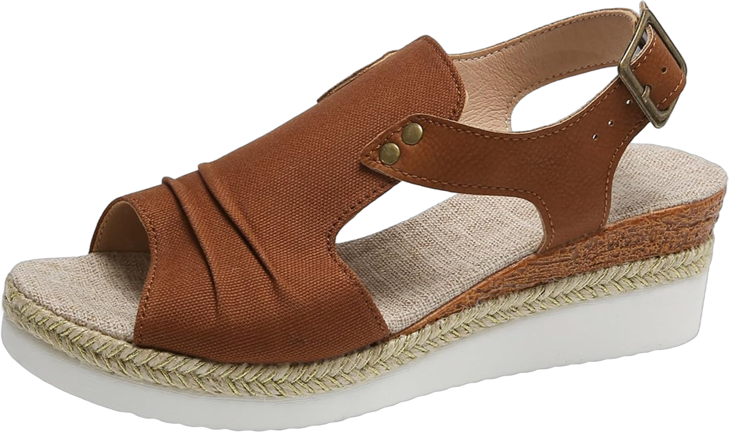 Orthopedic Sandals for Women Wedge Summer Dressy Casual Sandals 8.5 91-brown