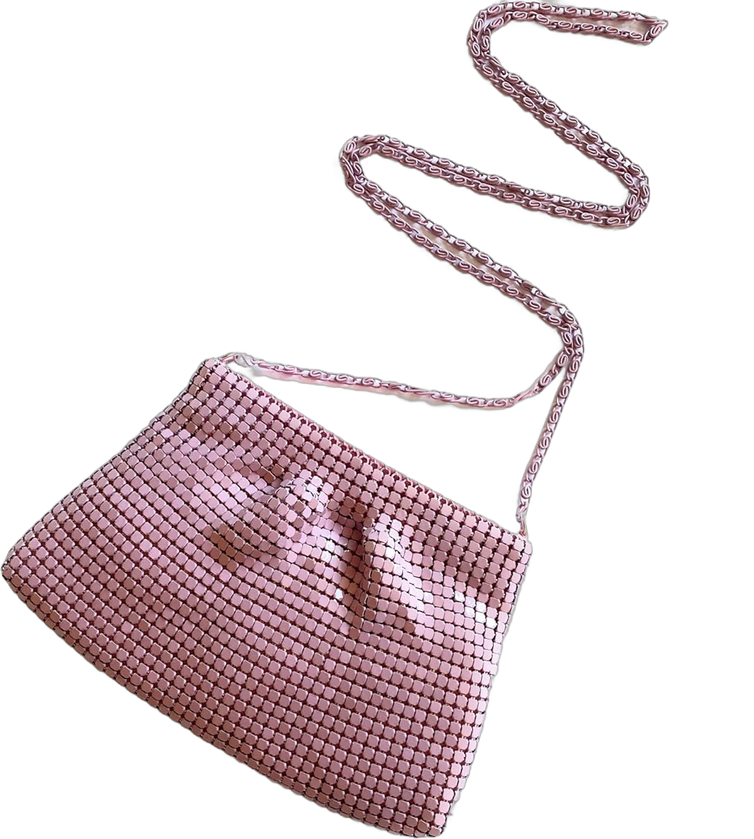 Women's Evening Clutches Metal Mesh Party Purse Bag(Mini,Purple)