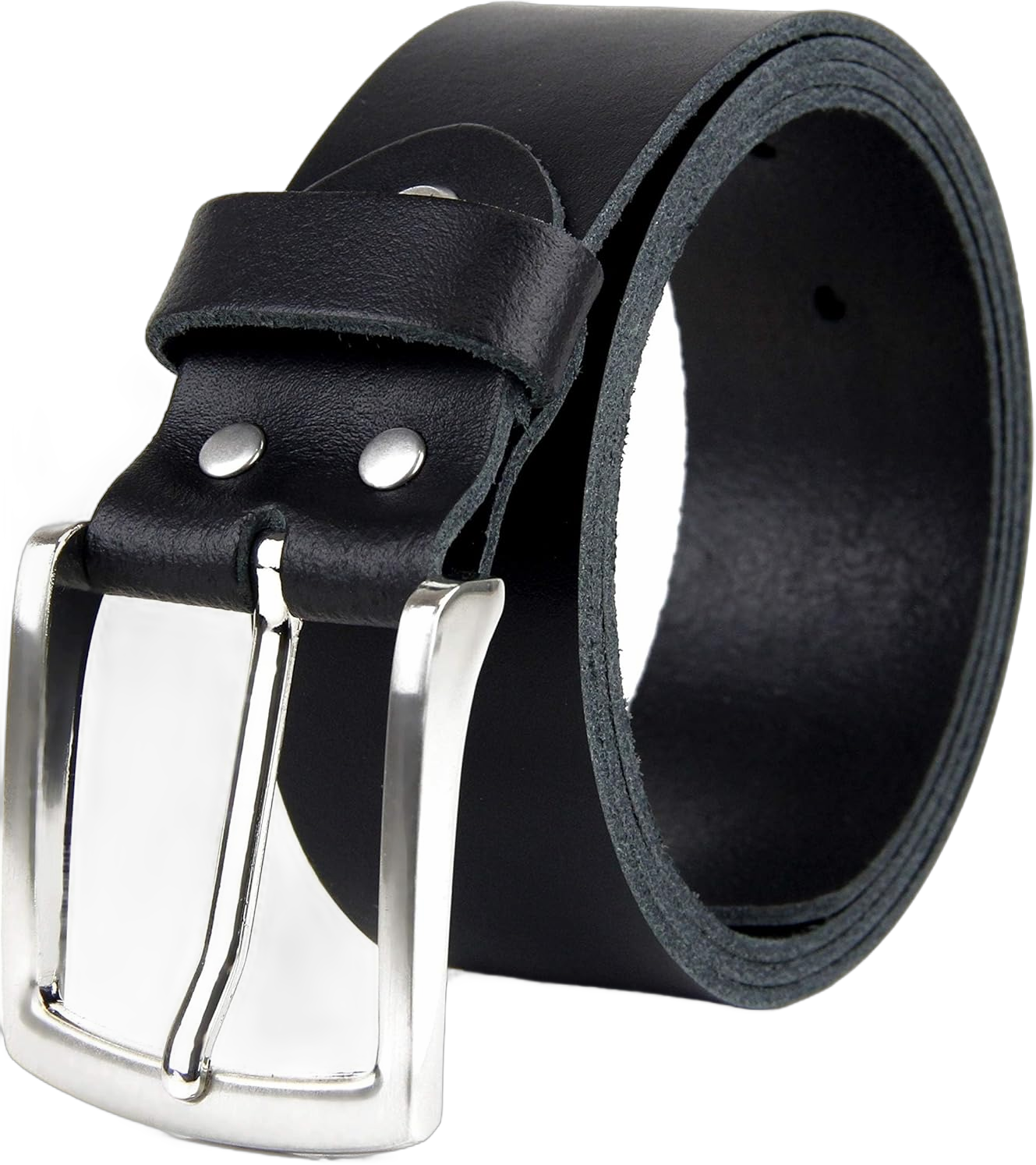 Genuine Leather Belt for Men, Black, Classic, 1.5", MADE IN GERMANY 44 (Waist: 41 - 45) Black