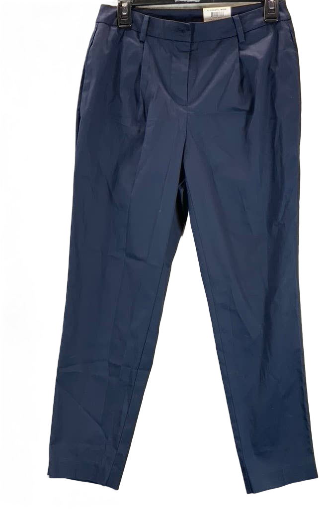ALFANI Women's Petite Modern Navy Tapered Trouser Pants SZ 4P