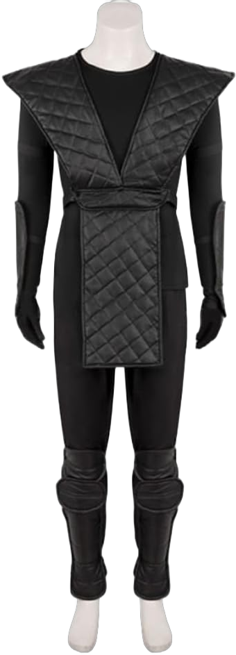 RocailleCos Game MK Noob Saibot Cosplay Costume Suit Mens Black Ninja Fighter Uniform