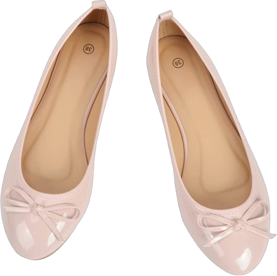 ODORHEISAYO Casual Black Flat Shoes for Women Shoes Bows Ballet Flats Comfortable Round Toe Slip-ons Loafers Light Weight Office Shoes 8.5 Pink