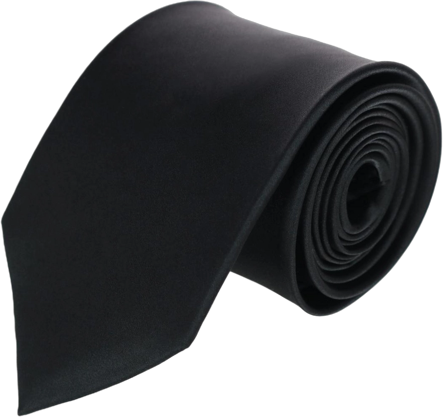 CTM Men's Silk Solid Tie, Black
