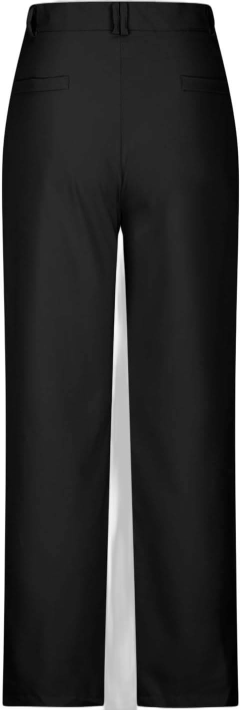 yardsong Womens High Waisted Cargo Pants Casual Skinny Tapered Pants Fashion Solid Color Hiking Trousers with Pockets Small Black