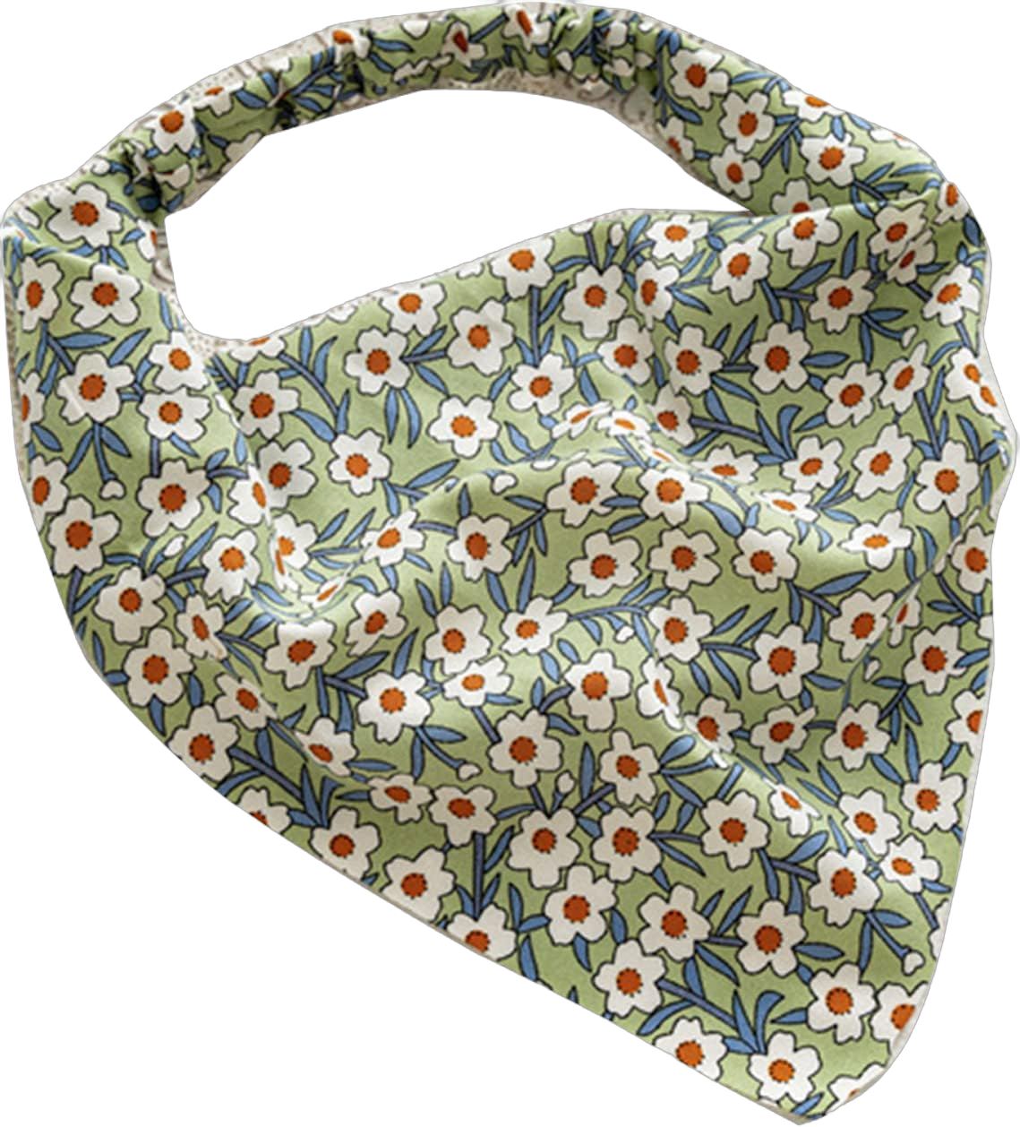Floral Hair Bandanas Scarf Headband Head Kerchief Headscarf Turban Headbands Hair Accessories For Women Girls Floral Green