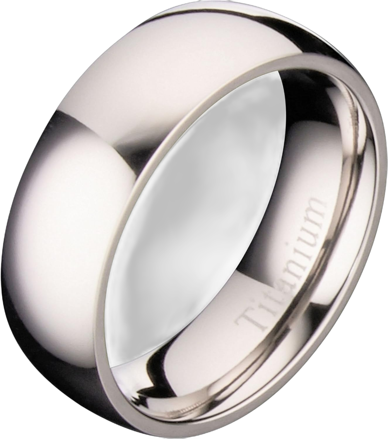 Classic Mirror Polished Lightweight 3mm to 8mm Titanium Wedding Band Comfort Fit Ring Size 3 6mm 8.5