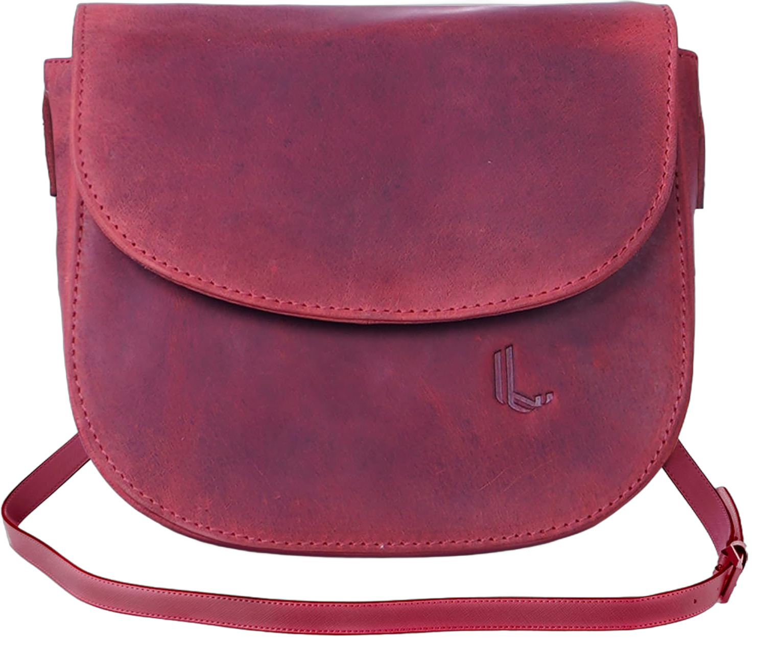 Real Leather Crossbody Bags for Women,Small Saddle Cross Body Sling Purse and Cross Over Handbags Burgundy