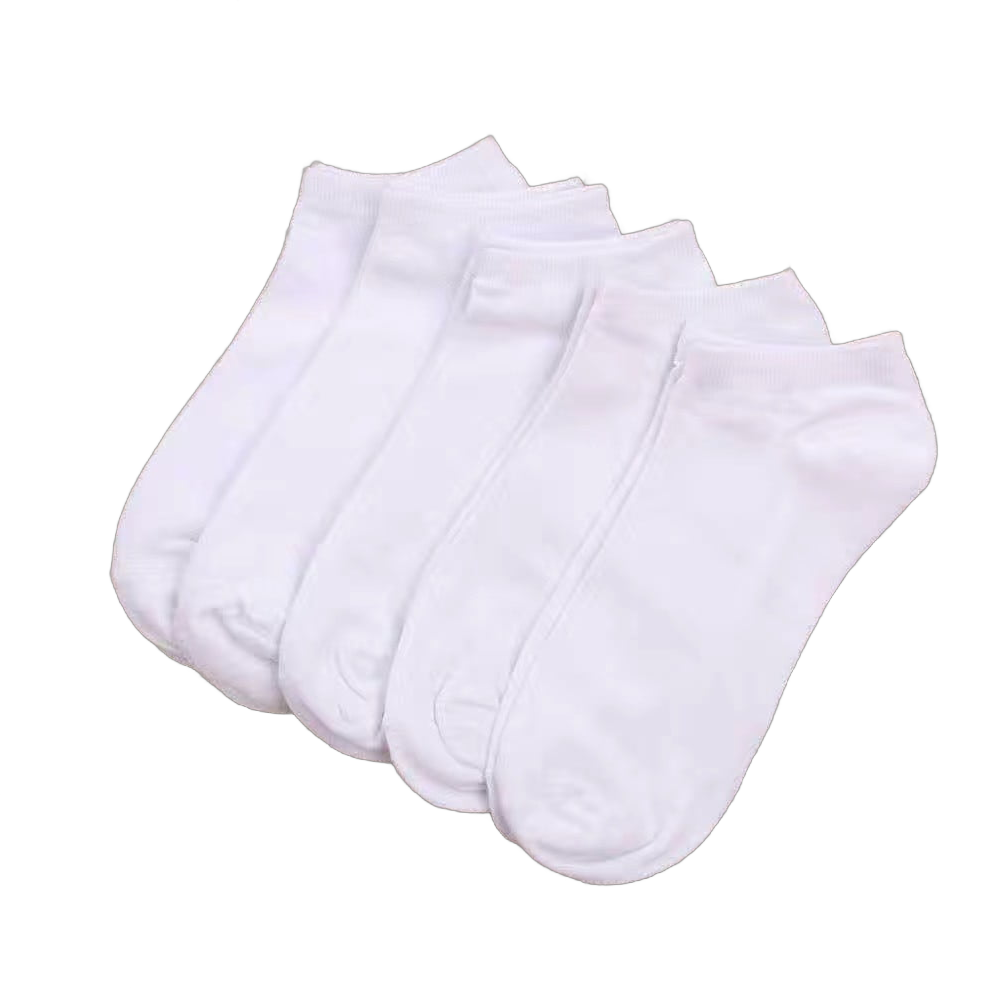 Aligament 5 Pairs Low Cut Ankle Socks for Men and Women Thin Athletic Running Sock Pack Socks, White