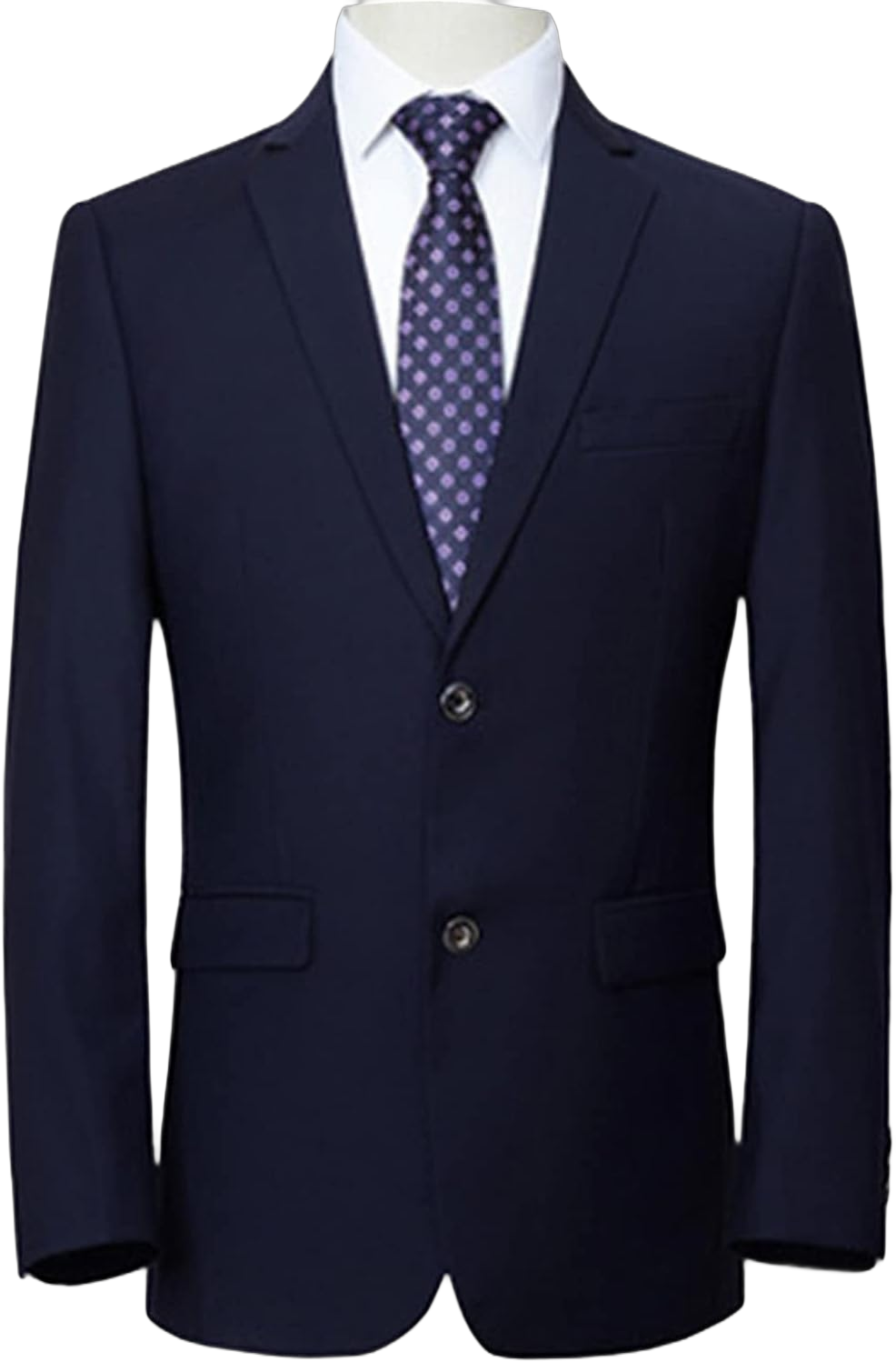 Men's Slim Fit Casual Blazer Jacket 2 Buttons Notched Lapel Formal Dress Jacket Lightweight Business Sport Coat 10X-Large Dark Blue