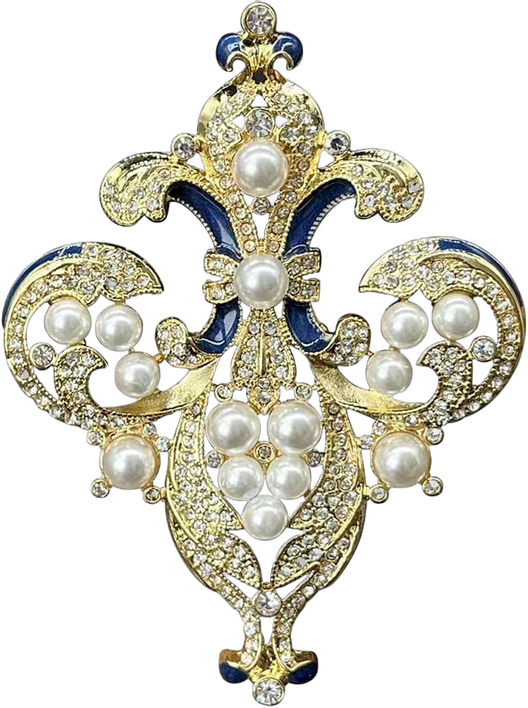 Vintage Gold Brooch and Pins for Women Beauty Cameo Brooches Fashion Jewelry (Gothic Royal Brooch)