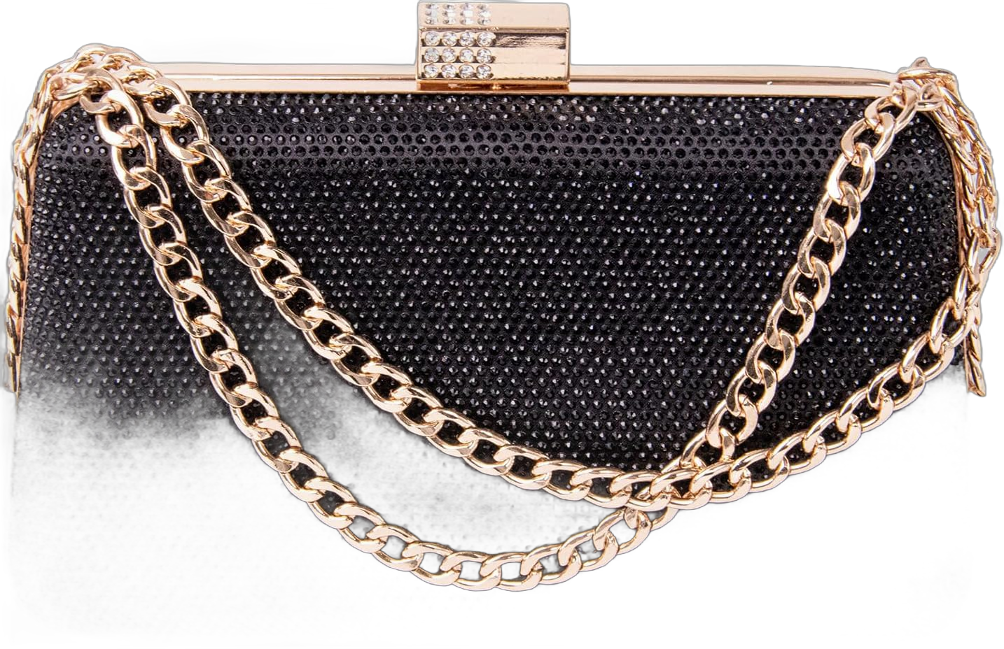 Women's Rhinestone Clutch Evening Bags Sparkly Glitter Formal Handbags Black