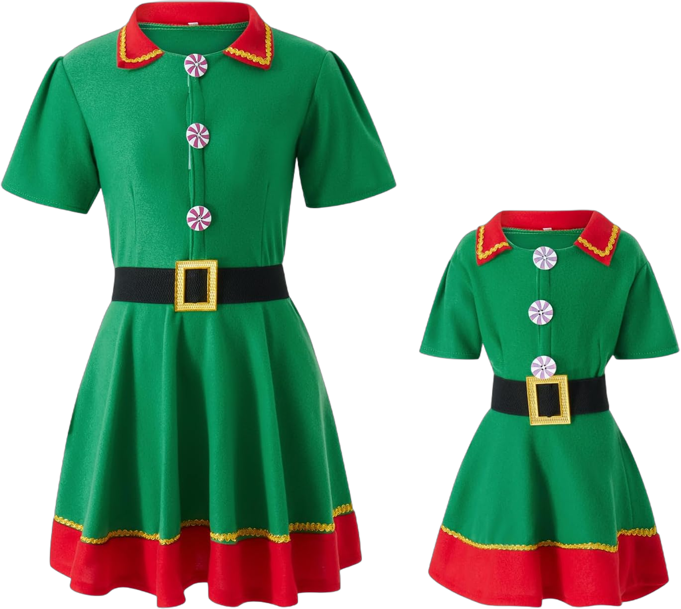 Kid Christmas Elf Costume Santa's Helper Costume for Girls Boys Men Women Christmas Elf Costume Outfit Set Small Women Green