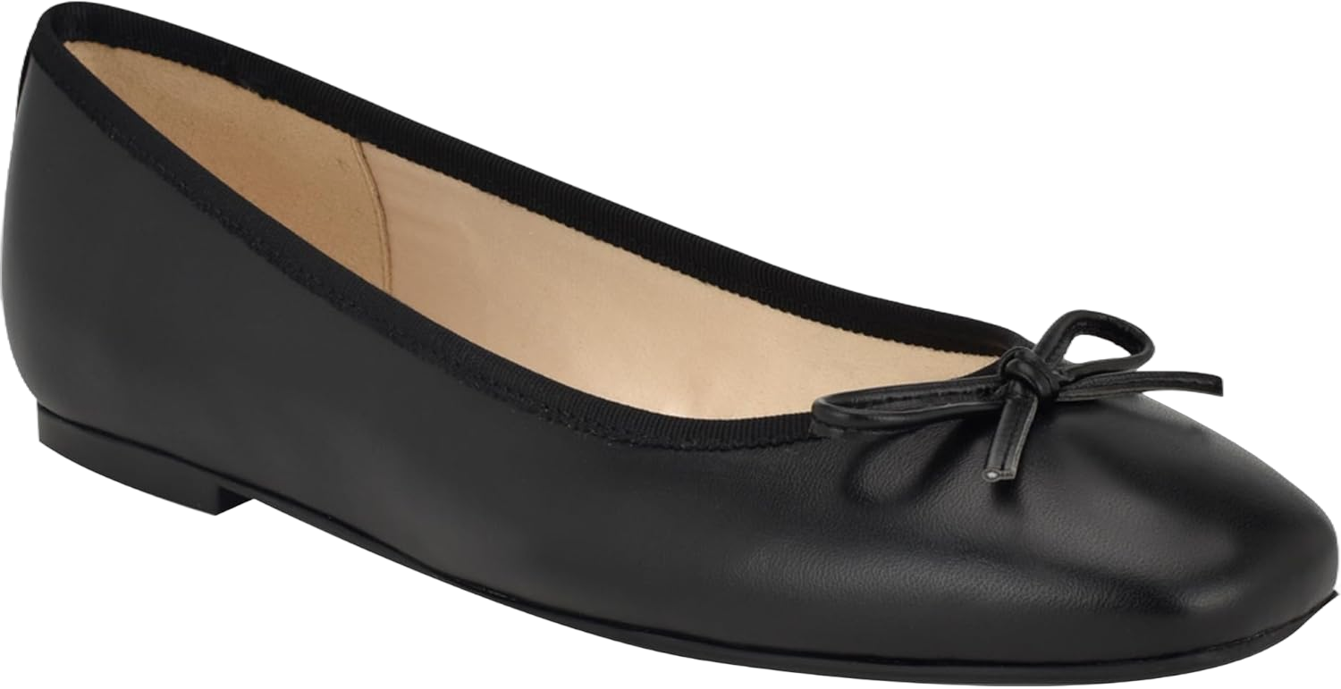 Nine West Women's Tootsy Ballet Flat 8 Black 001