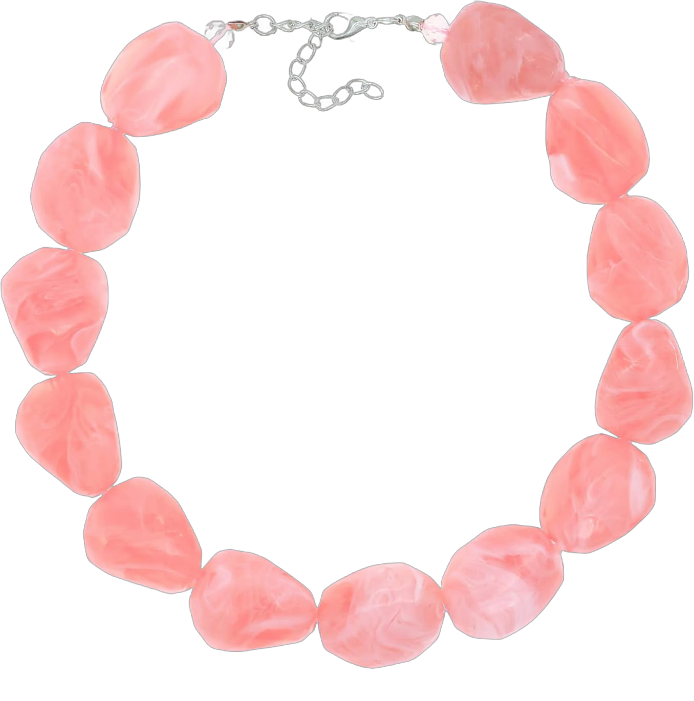 Multi Strand Twisted Beaded Bib Necklace Collar Chunky Beads Bubble Pearl Statement Necklace Costume Jewelry Set for Women beaded necklace pink