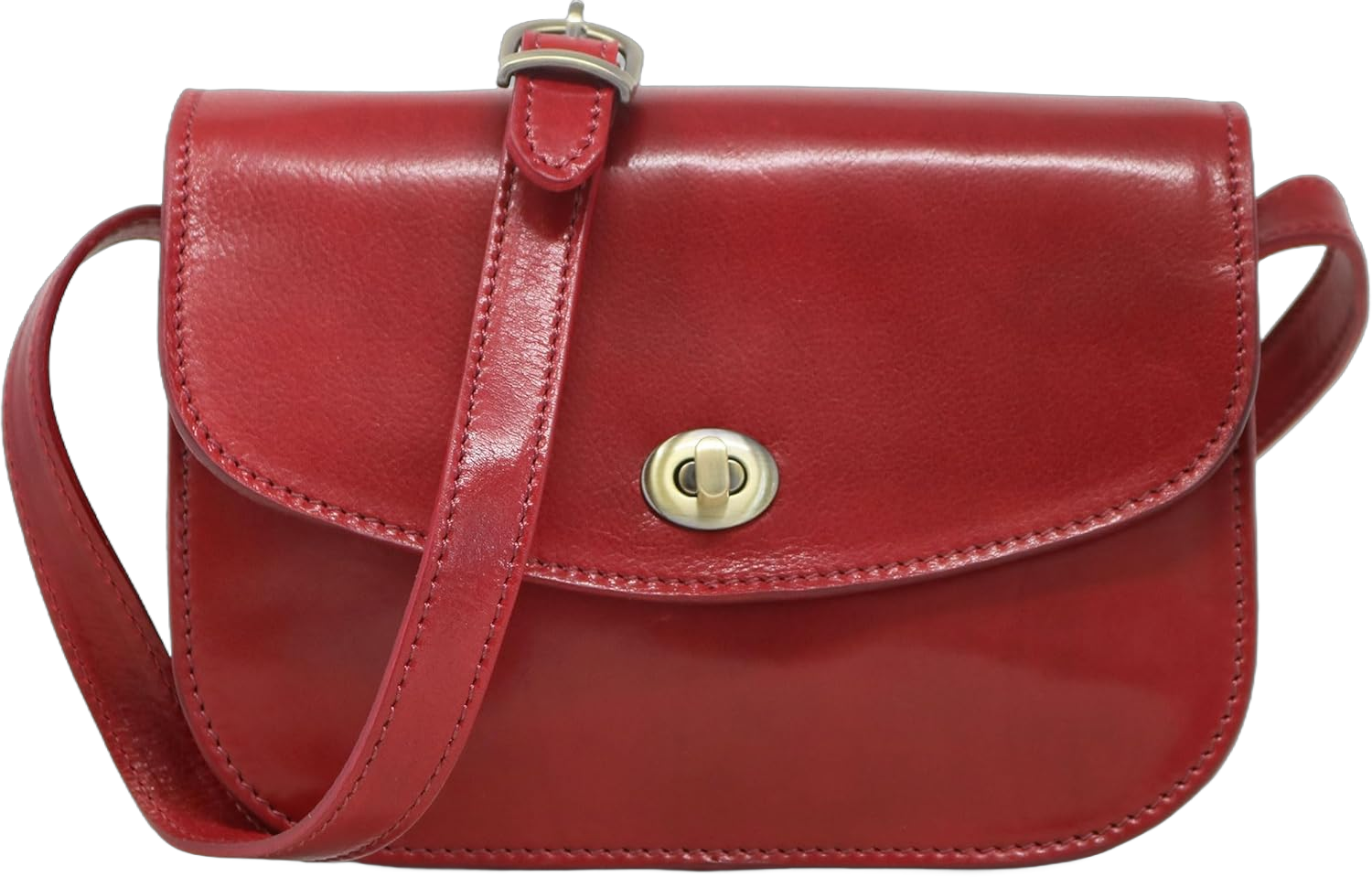 Floto Milano Crossbody Women's Shoulder Bag Handbag Size 8.5" Tuscan Red