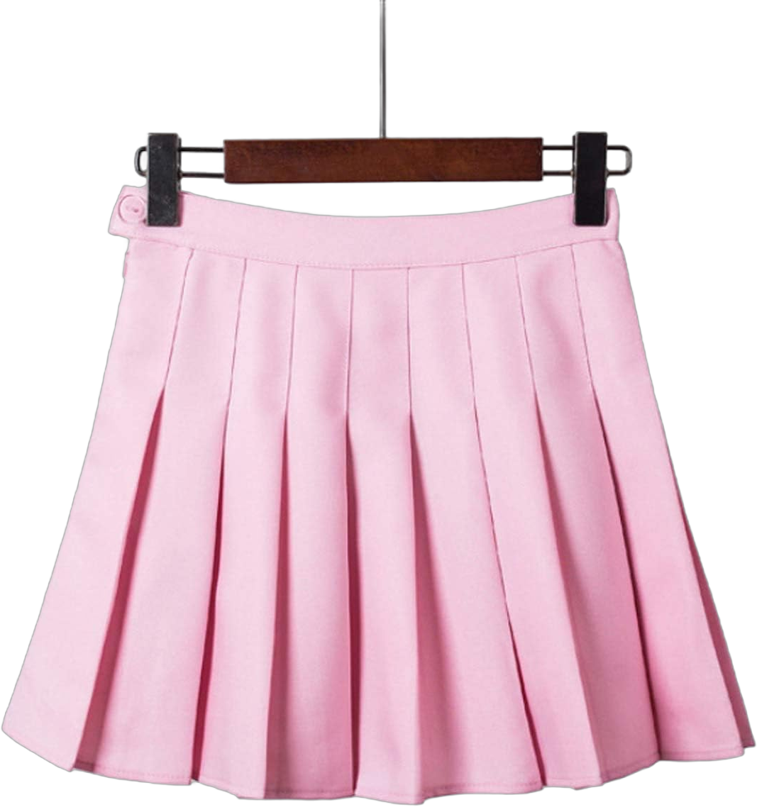 Girls Women High Waisted Pleated Skirt Plain Plaid A-line Mini Skirt Skater Tennis School Uniform Skirts Lining Shorts Large Pink