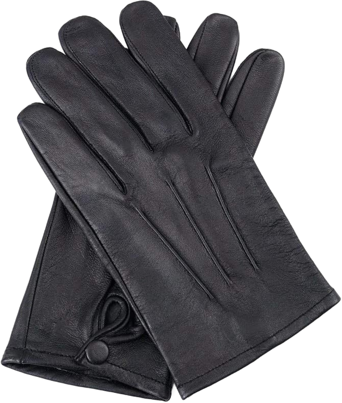 Men's Dress Leather Gloves Large Black