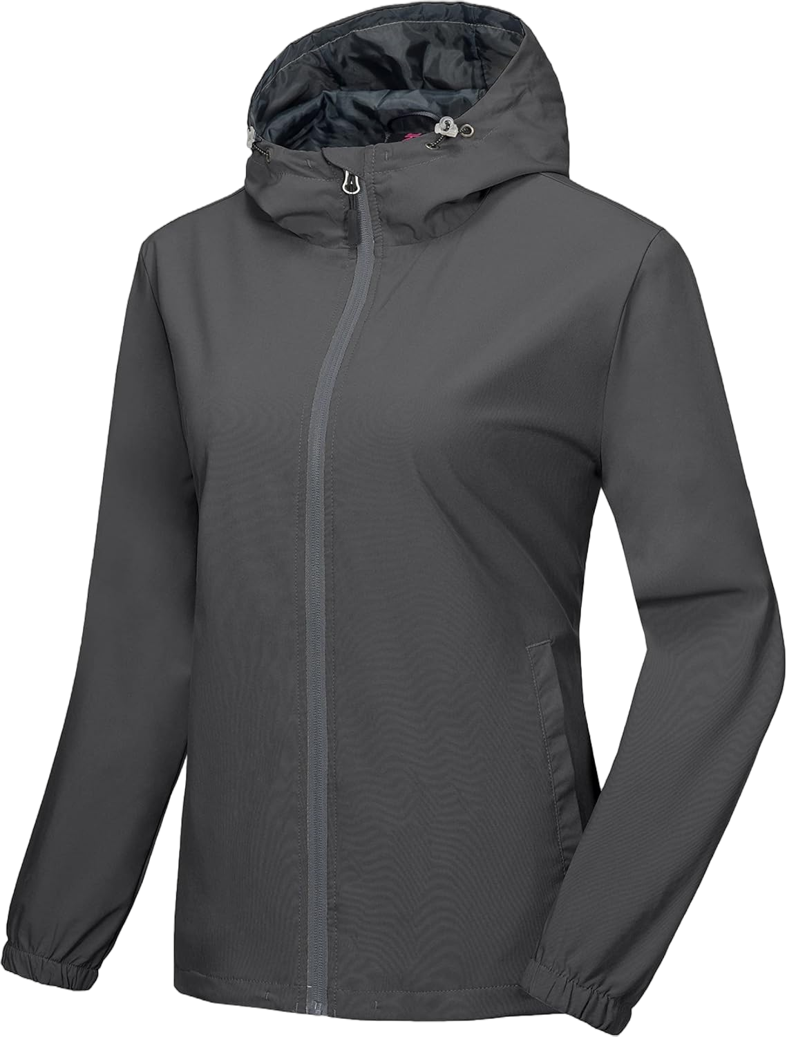 Little Donkey Andy Women's Lightweight Windbreaker Jacket Breathable Windproof Jacket Hiking Running Golf UPF50+ X-Small A2.grey