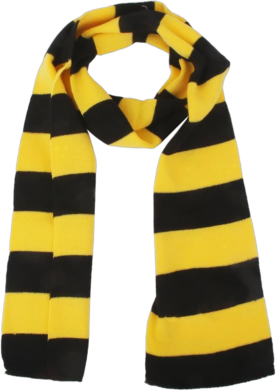 VIVIAN & VINCENT Fall Winter Ultra Soft Knit Striped Scarf for Women Men Boys Girls Yellow and Black