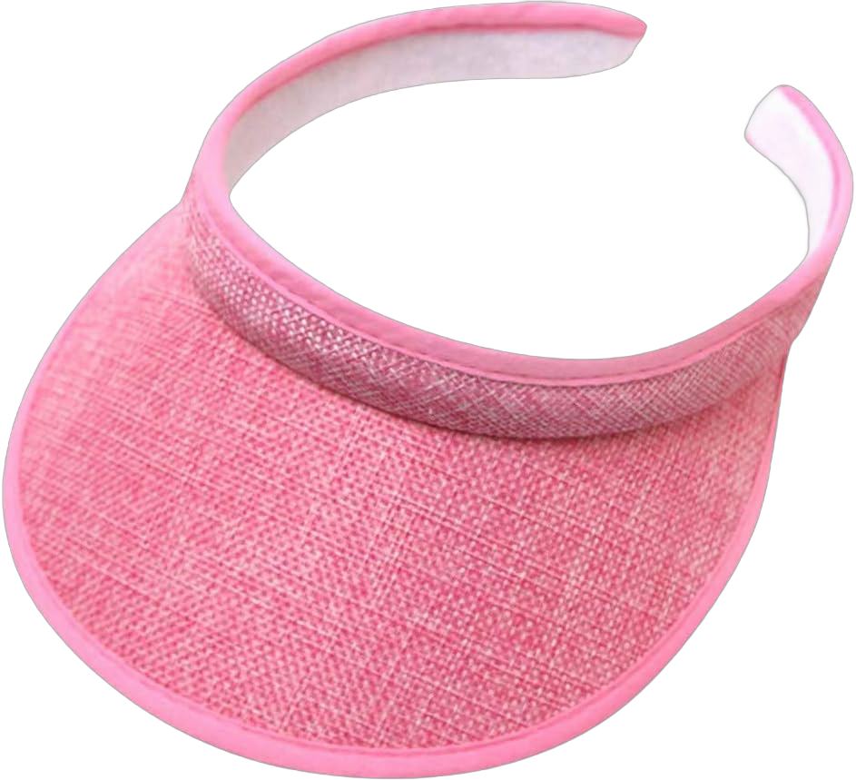 Women's Cloth Covered Slip-On Visor for Women, Adjustable Cap Sports Sun Visors for Men Empty Top (Pink #1, One Size)