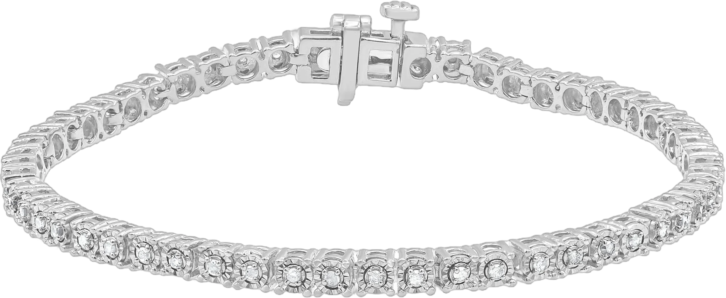 UNIQUE DESIGNS INC. Arista 1/2 Ct Diamond Tennis Bracelet for Women in Sterling Silver (J-K, I3)